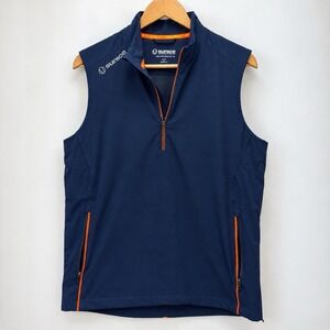Sunice Men's Navy Blue Sleeveless Quarter Zip Golf Vest Size Small